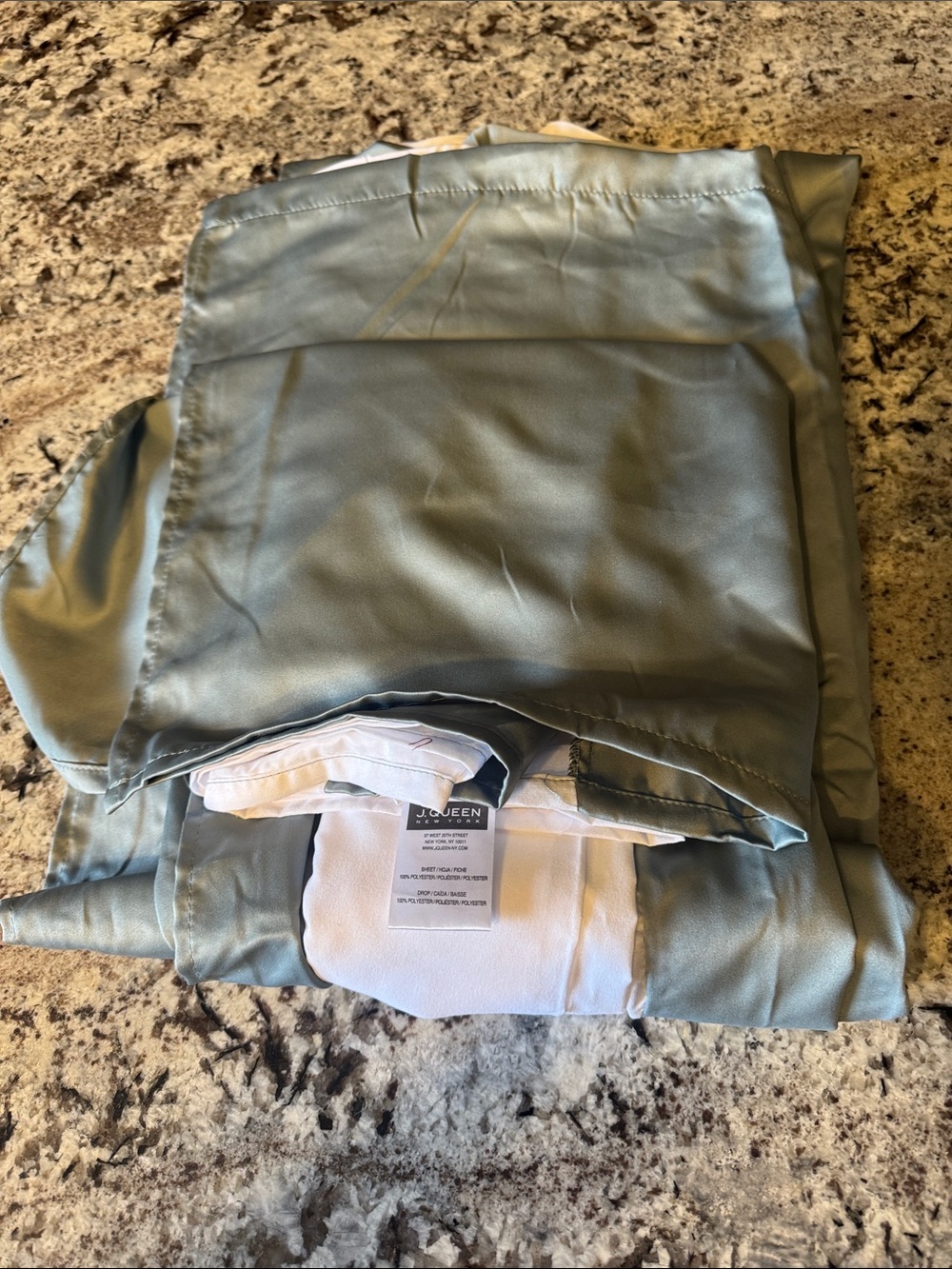 J. Queen New York Sateen Bed Skirt  - Sage Green - Giovani